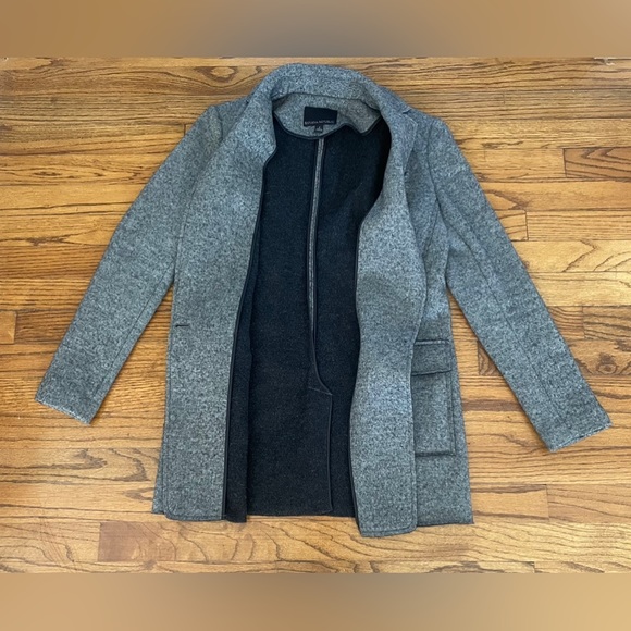 Banana Republic Knit DB Longline Blazer Gray Black Women’s Size 2 - Picture 6 of 8